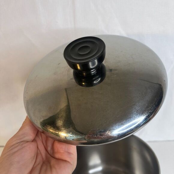 Revere Ware 1801 Copper Clad Saucepan Pot 1 Qt w/ Lid Stainless USA Made - Picture 10 of 16